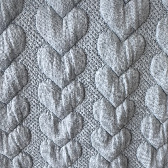 Crewcuts Blue Heart Pattern Quarter Zip-Up Sweater - Picture 9 of 9